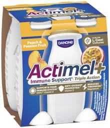 Actimel jogurtijook virsiku-passionivilja 4*100g vitamiinide B6, D, C ja magneesiumiga