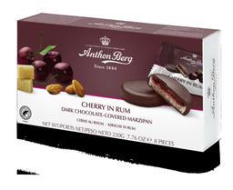 ANTHON BERG Cherry in Rum, martsipanitäidisega 220g