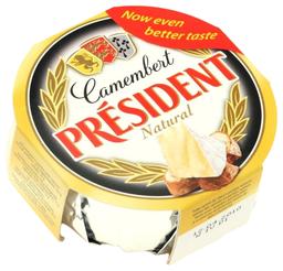 Camembert valgehallitusjuust, PRESIDENT, 120 g