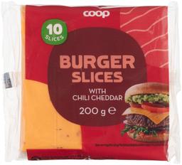 Coop Cheddar sulatatud juustuviilud tšilliga 16%, 200g