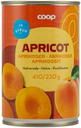 Coop aprikoosipoolikud suhkruga 410/226 g
