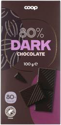 COOP Tume šokolaad 80% 100G