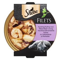 Sheba Filets täissööt kassidele kanafilee, krevetide ja kalaga 60g