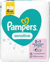 Pampers Sensitive 4*80tk niisked salvrätid
