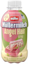 Müller Angel Hair valge šokolaadi, pistaatsia ja vaarikamaitseline piimajook, 400g