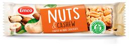 Emco gluteenivaba pähklibatoon india pähklitega,pooleldi kaetud tumeda šokolaadiga 35g