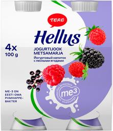 Jogurtijook Hellus metsamarja, TERE, 4x100 g