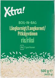 Xtra pikateraline valge riis kotis 4x125g