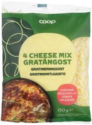 Coop riivjuust 4 juustu segu, 26% rasva, 150g