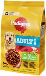 Kuivtoit PEDIGREE täiskasvanud koerale, veise ja köögiviljadega, 500 g