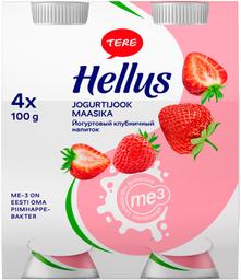Jogurtijook Hellus maasika, HELLUS, 4x100 g