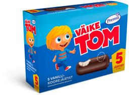 Väike Tom Vanilli-koorejäätis glasuuris 5*60g/90ml