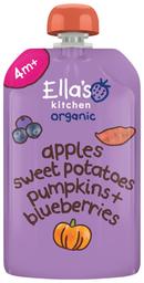 Ellas Kitchen 4K Püree kõrvits, õun, mustikas 120g