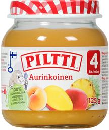 Piltti puuviljapüree lastele mango, aprikoosi ja ananassiga 125 g, alates 4-elukuust