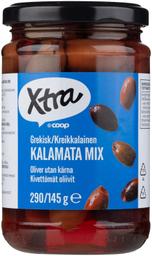 Xtra tumedate ja heledate kalamataoliivide segu 290/145g