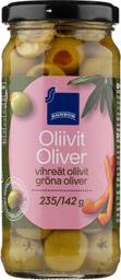 Rohelised oliivid paprikapastatäidisega 235/142 g