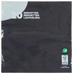 Salvrätik must 40cm 20tk