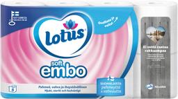 Tualettpaber Soft Embo 8 rulli, 3-kihiline