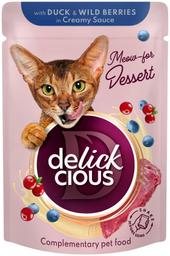 Delickcious Täiendav konserv täiskasvanud kassidele – Part ja metsamarjad kastmes, 80 g