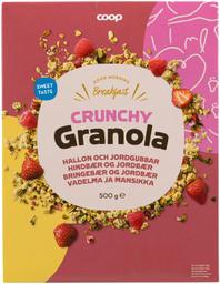 Coop �magus granola külmkuivatatud vaarikatükkidega 1,5% ja maasikatega1,5% 500g