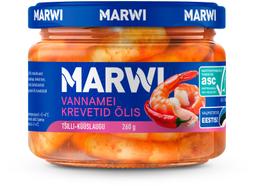 Vannamei krevetid õlis Marwi tšilli-küüslaugu 260 g