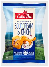 Estrella Kettle Cooked kartulikrõps 120g hapukoore-sibula