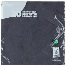 Salvrätik must 33cm 20tk