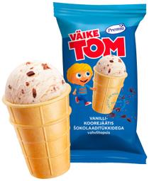 Väike Tom vanillijäätis šokolaadilaastudega, 120 ml