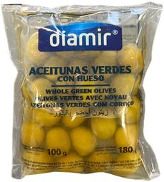 Diamir rohelised oliivid kividega plastikkotis 200gr