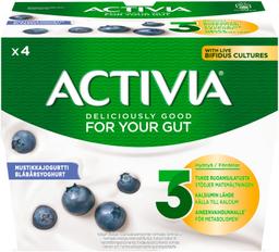ACTIVIA mustikajogurt 4X125g