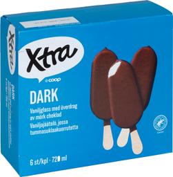 X-tra Dark pulgajäätis 6 x 120 ml
