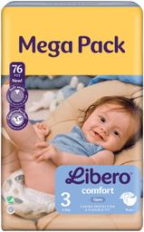 Libero Comfort S3 teipmähkmed, 76tk, 5-8kg