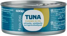 Coop tuunikala tükid päevalilleõlis 150/105g