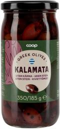 Coop kivideta kalamata oliivid 350/185g