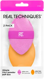 Real Techniques Miracle 2 in 1 Powder Puff Duo -puuterivippapakkaus