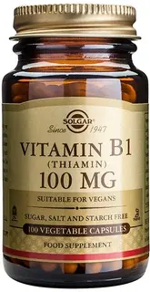 Solgar B1-vitamiini 100 mg ravintolisä 100 kaps.