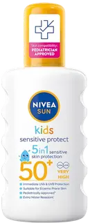 NIVEA SUN Kids 200ml Sensitive Protect Sun Spray SK50+ -aurinkosuojasuihke