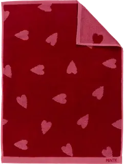 Pentik Sydän käsipyyhe punainen 50x70 cm