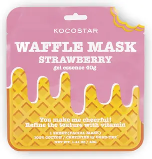 KOCOSTAR Waffle Mask Strawberry puhdistava kangasnaamio 1kpl