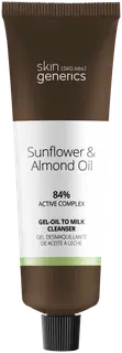 Skin Generics Sunflower + Almond Oil Gel-Oil to Milk Cleanser 84% Active Complex -puhdistustuote 100ml