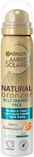 Garnier Ambre Solaire Natural Bronzer itseruskettava suihke kasvoille 75ml