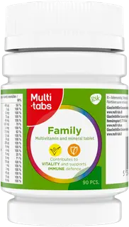 Multi-tabs Family Monivitamiini 90 tablettia