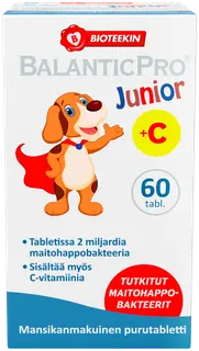 Bioteekki BalanticPro Junior maitohappobakteerivalmiste 60 tabl.
