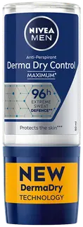 NIVEA MEN 50ml Derma Dry Control Maximum Roll-on -antiperspirantti