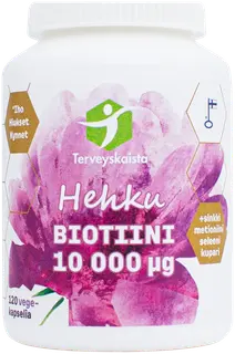 Terveyskaistan Hehku Biotiini 10 000 µg + Sinkki + Metioniini + Kupari + Seleeni 120 kaps