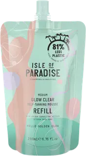 Isle of Paradise Medium Glow Clear Self Tanning Mousse Refill -täyttöpakkaus