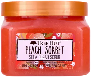 Tree Hut Shea Sugar Scrub Peach Sorbet 510g-vartalon kuorinta