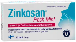 Zinkosan Fresh Mint Sinkki-C-vitamiinitabletti 20 tabl