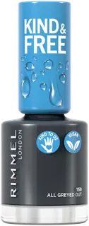 Rimmel Kind & Free Clean Nail Polish 8ml, 158 All Greyed Out kynsilakka