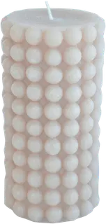 Finnmari Pallokuvio pöytäkynttilä 7,5x7,5x15 cm beige